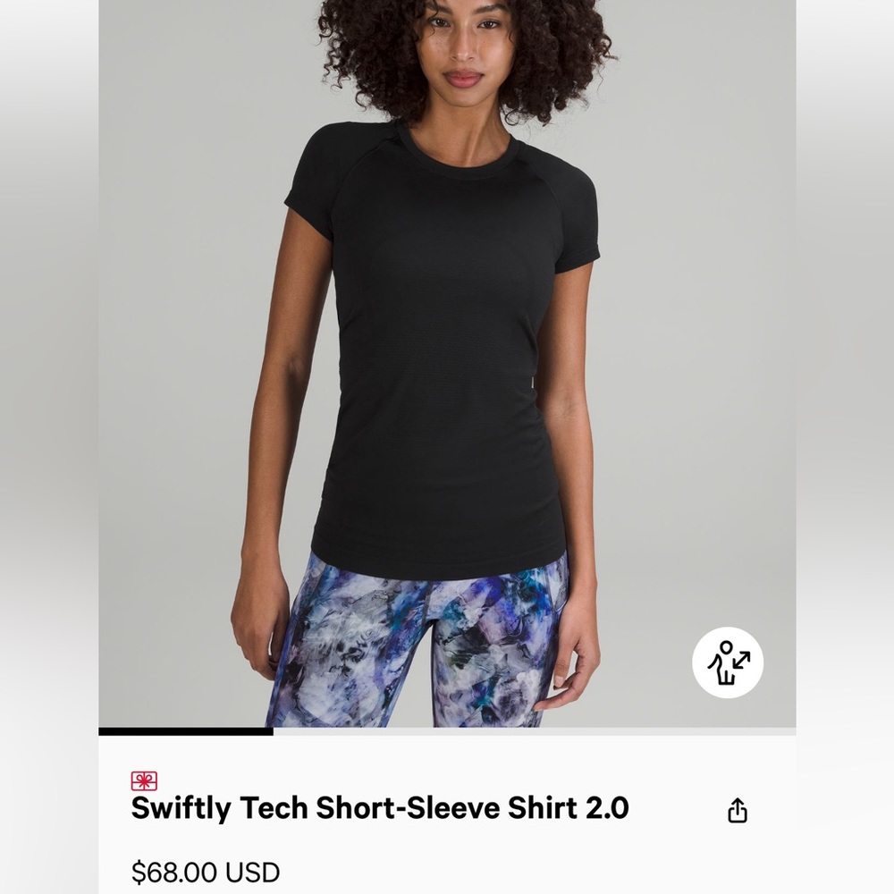 Swiftly tech short sleeve shirt 2.0, size 8, worn twice
